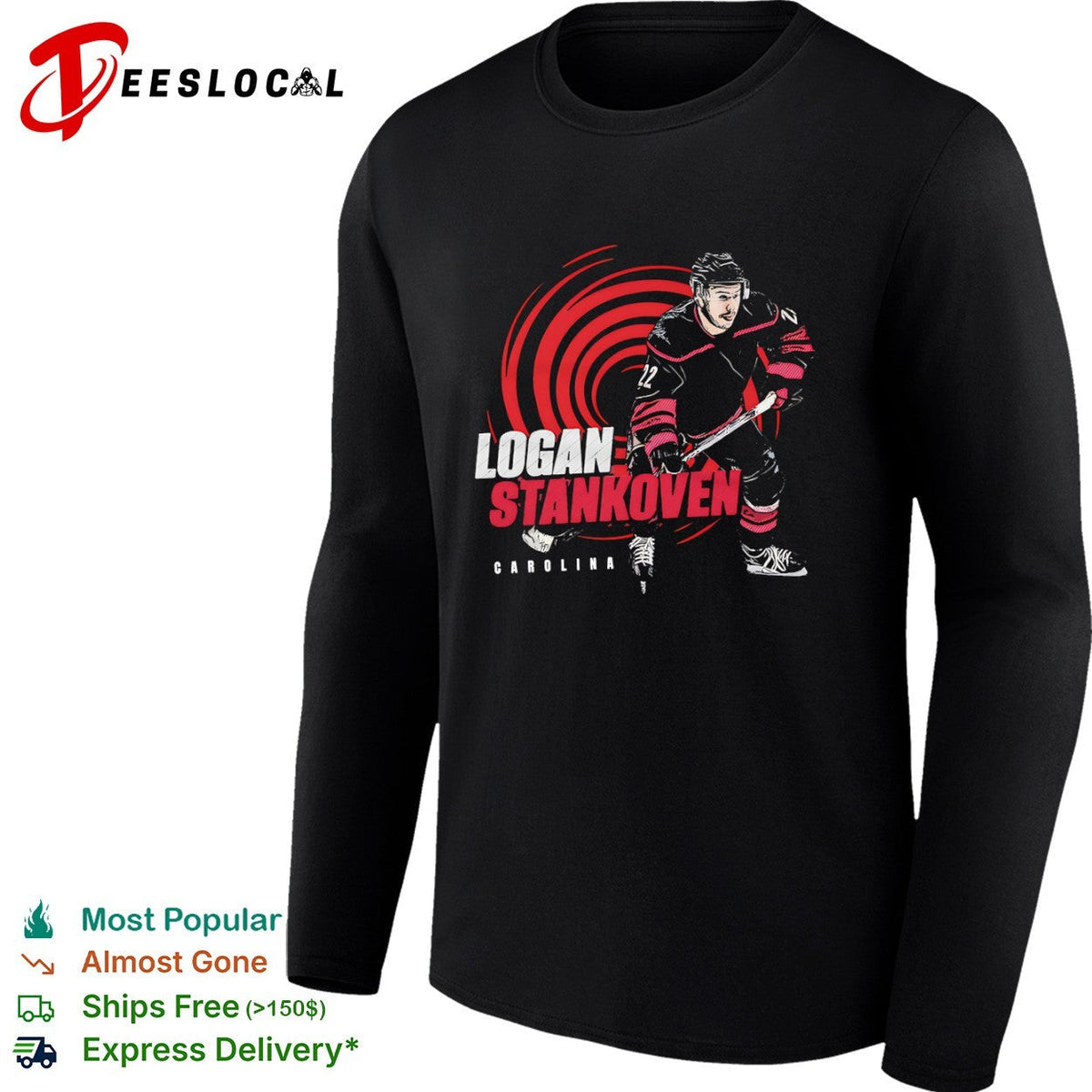 Logan Stankoven NHL Carolina Hurricanes hockey shirt Unisex