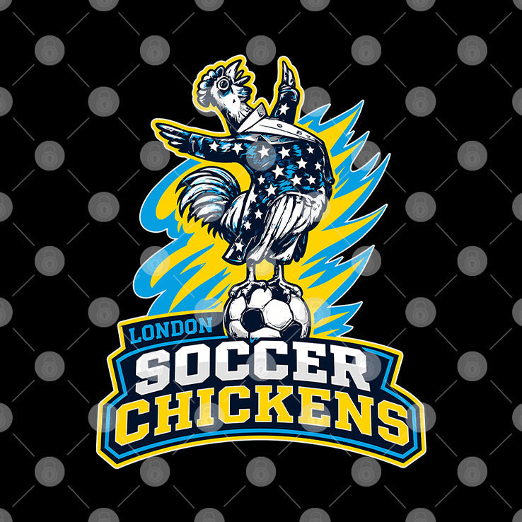 London Soccer Chickens T Shirt Unisex