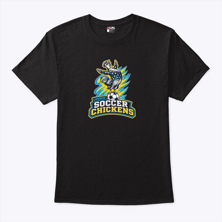 London Soccer Chickens T Shirt Unisex
