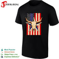 Longhorn skull American flag star vintage shirt Unisex