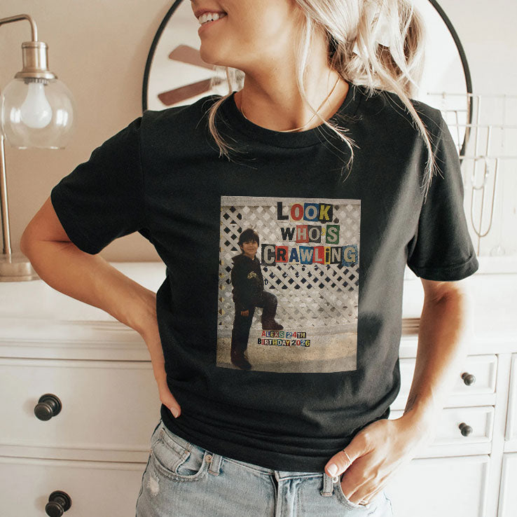 Look Who’s Crawling Alex’s 24 Birthday 2026 Shirt Unisex