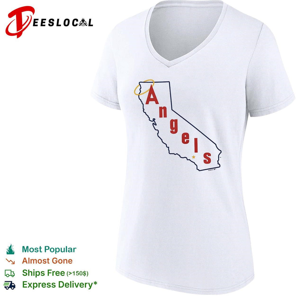 Los Angeles Angels California state silhouette Angels script logo shirt Unisex