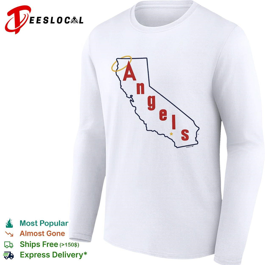 Los Angeles Angels California state silhouette Angels script logo shirt Unisex
