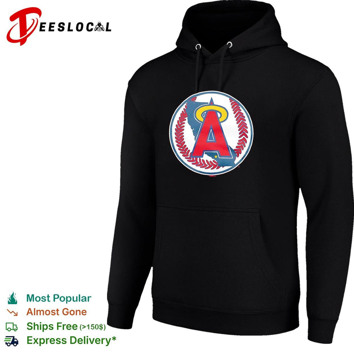 Los Angeles Angels classic halo A circle baseball logo shirt Unisex