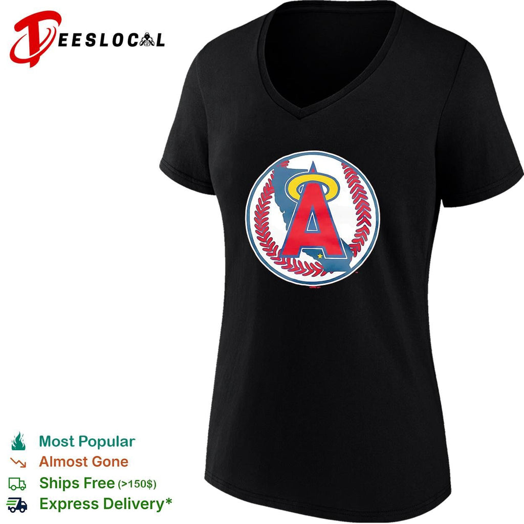 Los Angeles Angels classic halo A circle baseball logo shirt Unisex