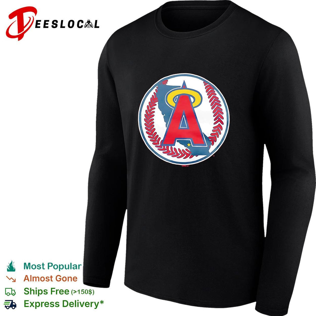Los Angeles Angels classic halo A circle baseball logo shirt Unisex