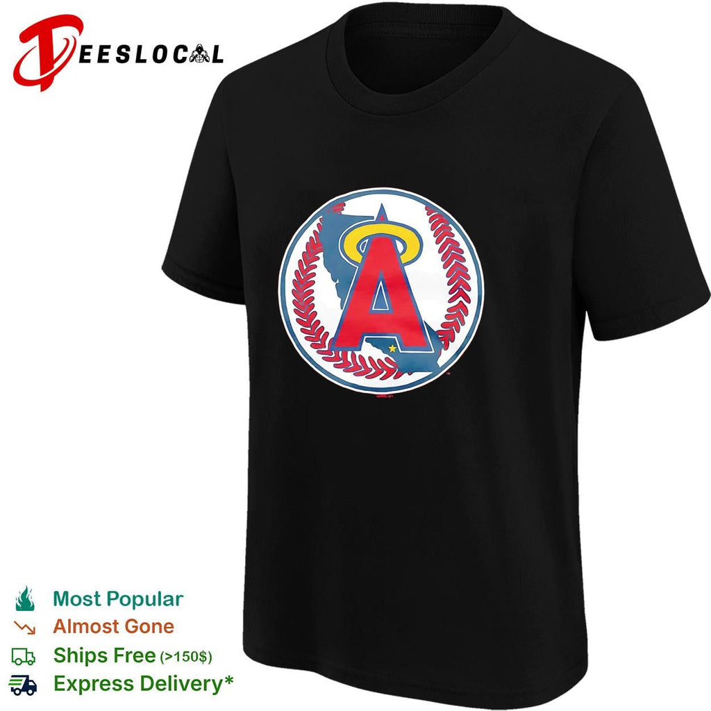 Los Angeles Angels classic halo A circle baseball logo shirt Unisex