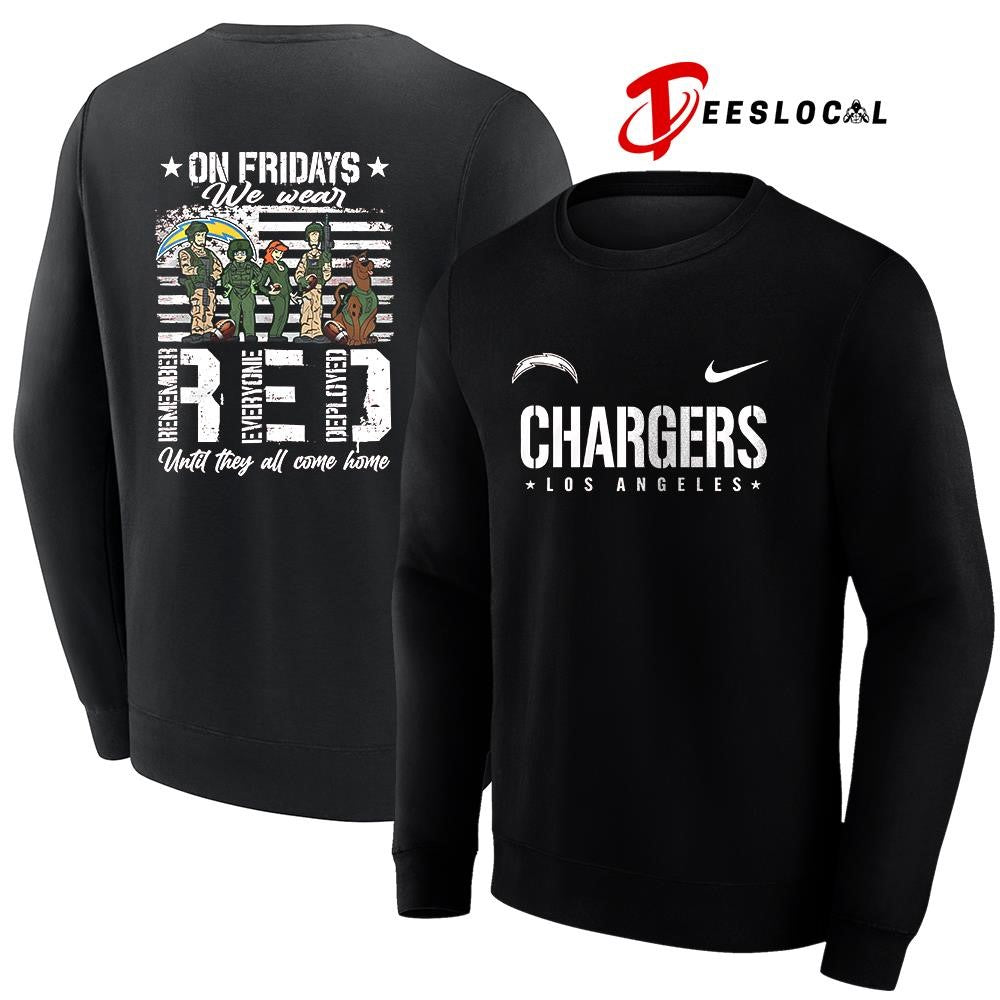 Los Angeles Chargers x Scooby Doo on friday we wear RED until they all come home shirt Unisex