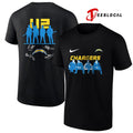 Los Angeles Chargers x U2 band signature silhouette shirt Unisex