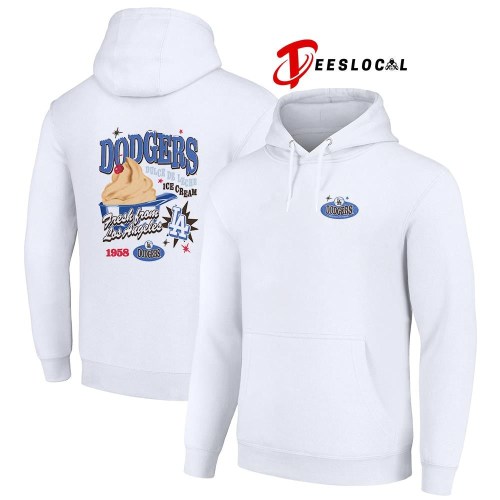 Los Angeles Dodgers ’47 ice cream Parlor foundation dulce de leche 2 sided graphic shirt Unisex