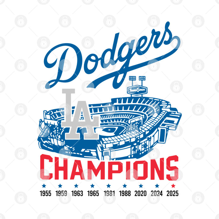 Los Angeles Dodgers World Series Champions 1955 2025 T Shirt Unisex