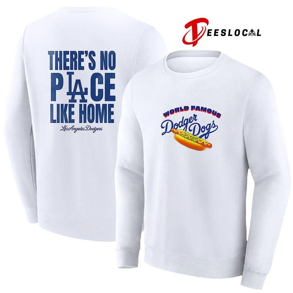 Los Angeles Dodgers Dogs world famous there’s no place like home hot dog shirt Unisex