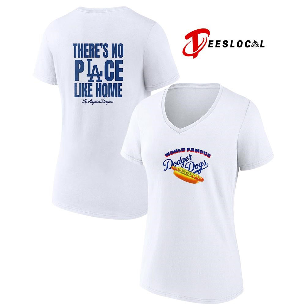 Los Angeles Dodgers Dogs world famous there’s no place like home hot dog shirt Unisex