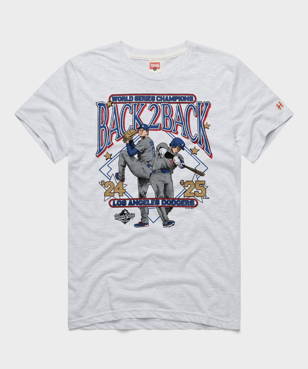 Los Angeles Dodgers Shohei Ohtani '24 '25 Back 2 Back World Series Champions Gold Label Unisex
