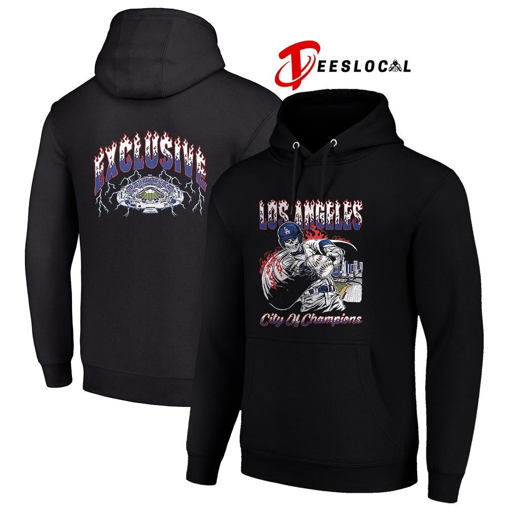 Los Angeles Dodgers city of champions exclusive skeleton stadium shirt Unisex