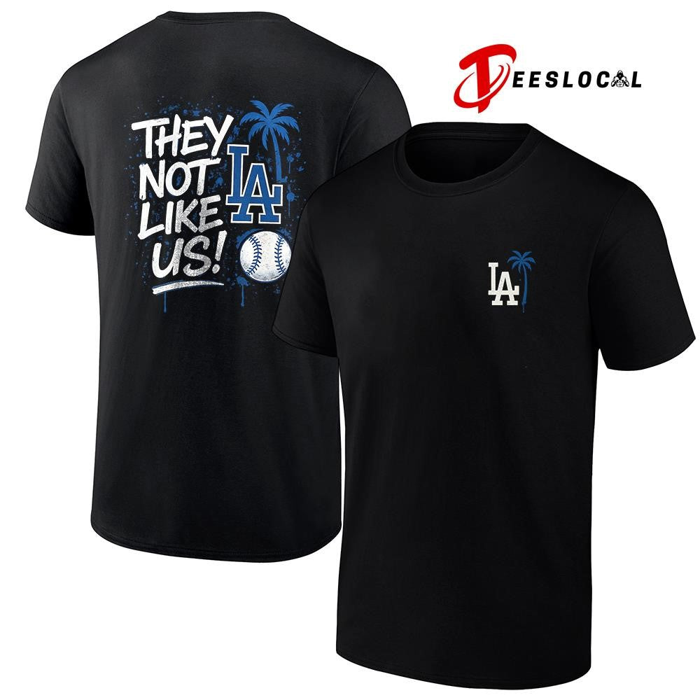 Los Angeles Dodgers they not like us coconut tree shirt Unisex