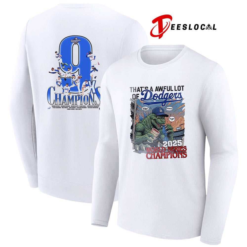Los Angeles Dodgers world series champions that’s a awful lot of Dodgers Godzilla shirt Unisex