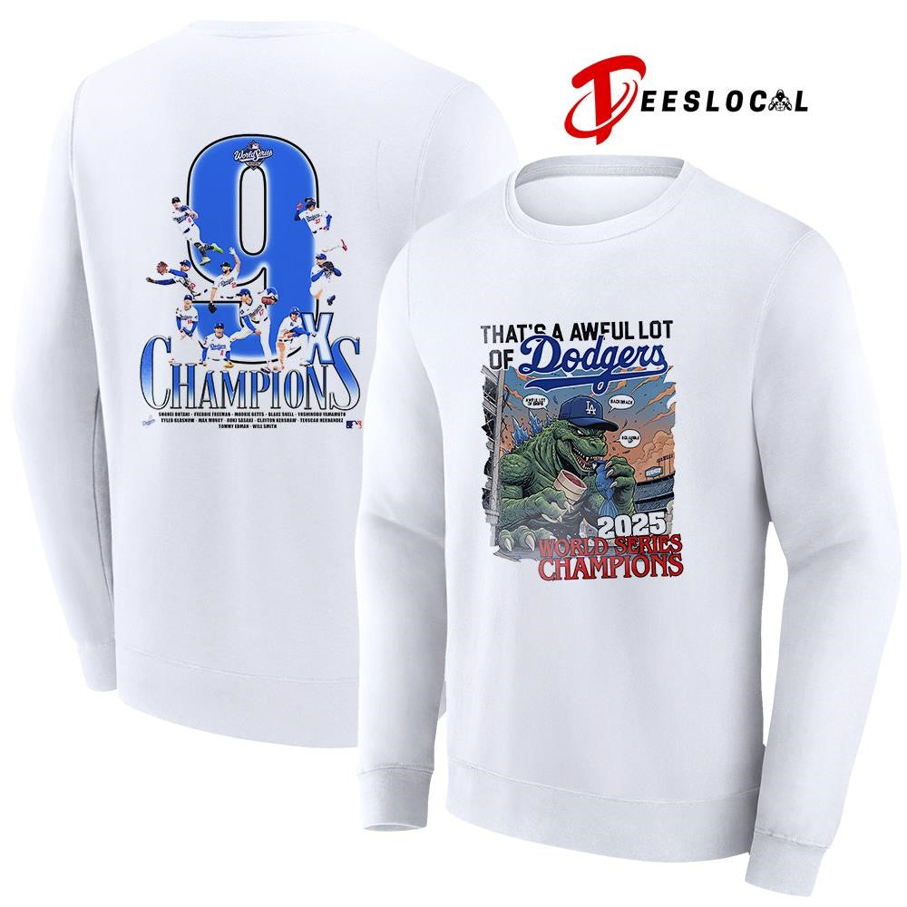 Los Angeles Dodgers world series champions that’s a awful lot of Dodgers Godzilla shirt Unisex