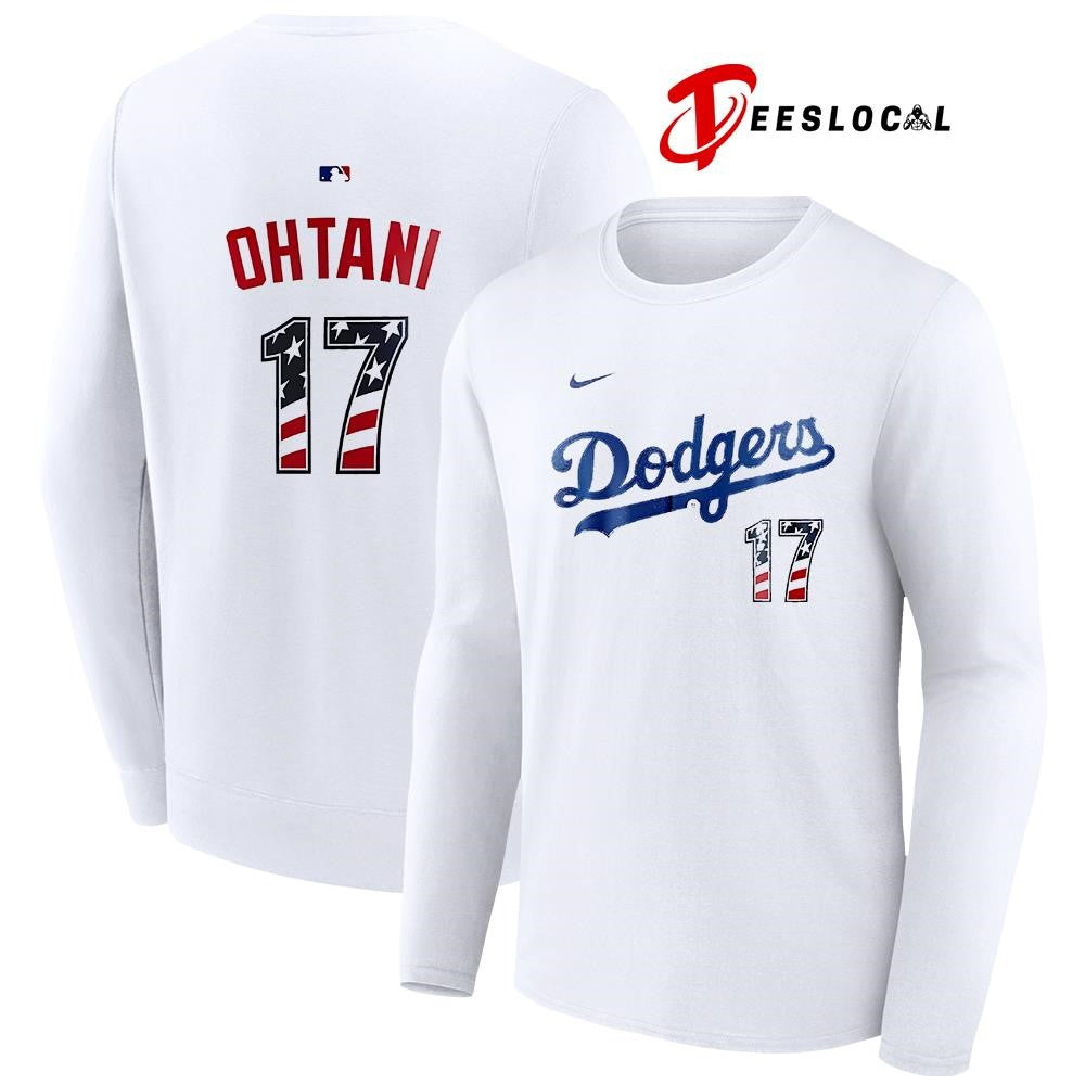 Los Angeles Dodgers x Shohei Ohtani USA 250 Fourth of July name and number shirt Unisex