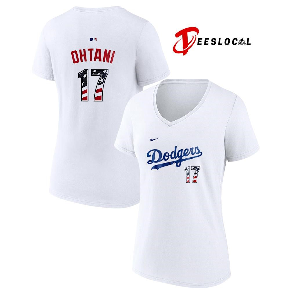 Los Angeles Dodgers x Shohei Ohtani USA 250 Fourth of July name and number shirt Unisex
