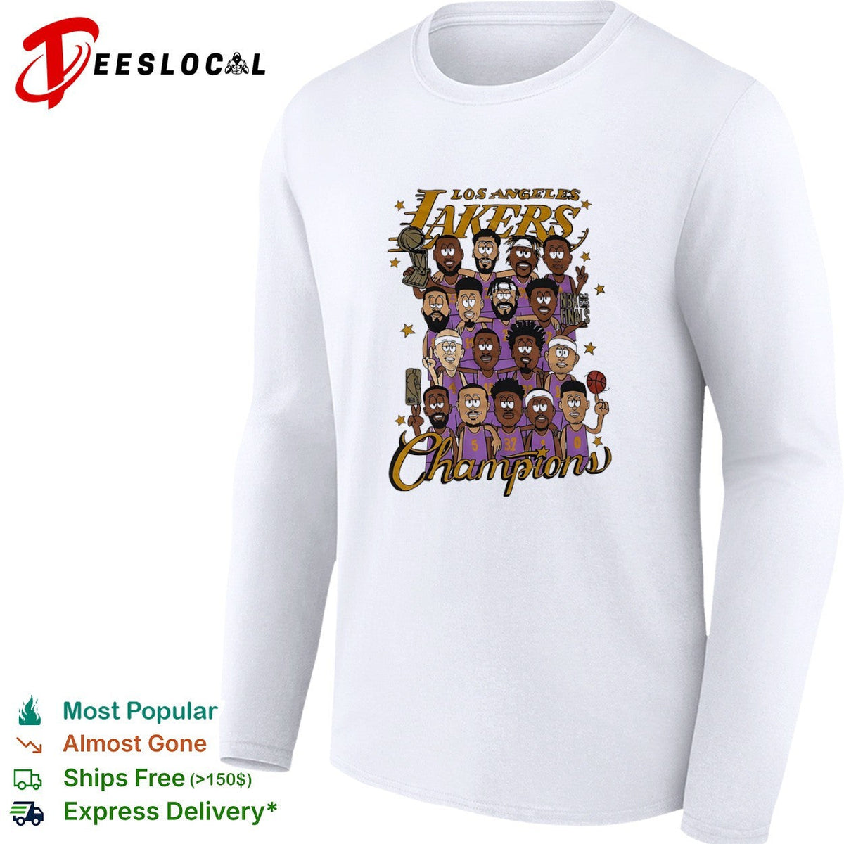 Los Angeles Lakers 2020 NBA Finals Champions Cartoon shirt Unisex