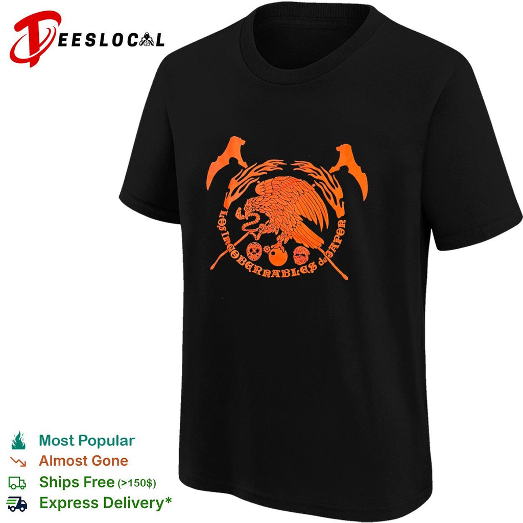 Los Irregoberrables de Japor Eagle Skull Mexican Culture Symbolism Red Ink shirt Unisex