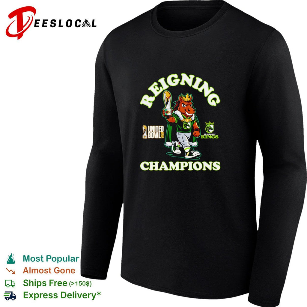 Louisville Kings Reigning Champions United Bowl 2026 UFL Mascot Football Shirt Unisex