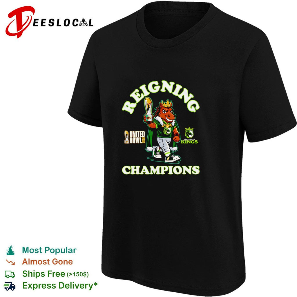 Louisville Kings Reigning Champions United Bowl 2026 UFL Mascot Football Shirt Unisex