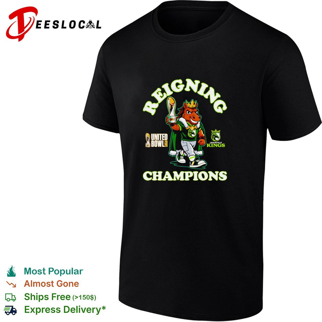 Louisville Kings Reigning Champions United Bowl 2026 UFL Mascot Football Shirt Unisex
