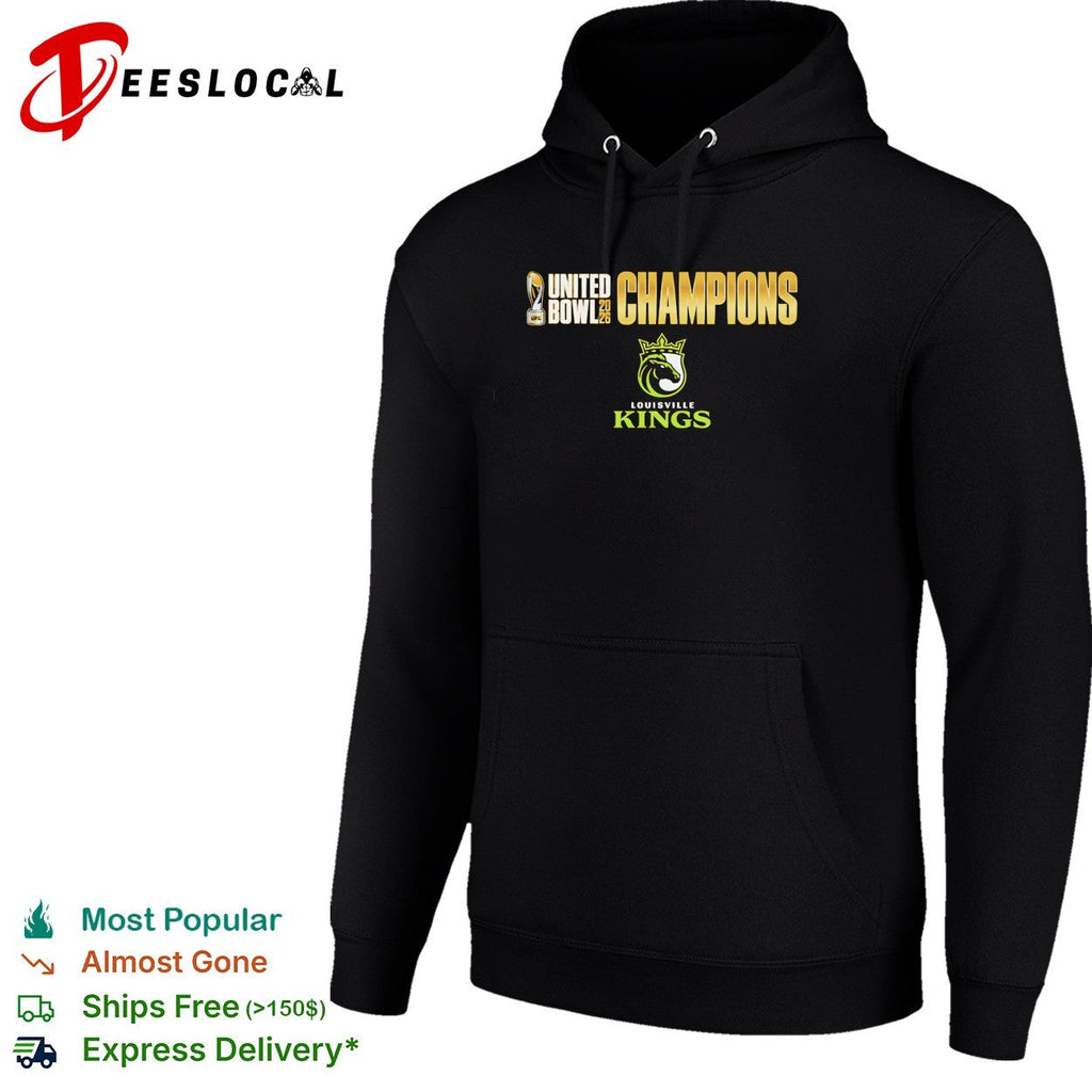 Louisville Kings UFL United Bowl 2026 Champions bold varsity text logo shirt Unisex
