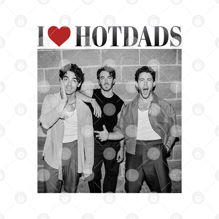 Love Hot Dads Jonas Brothers T Shirt Unisex