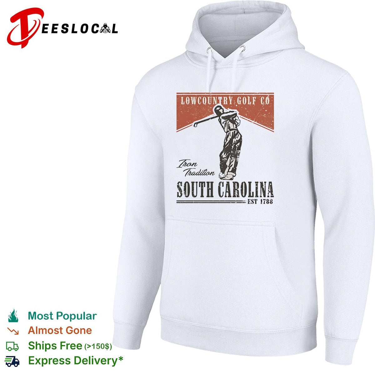 Lowcountry Golf Co Iron Tradition South Carolina est 1788 golf sport shirt Unisex