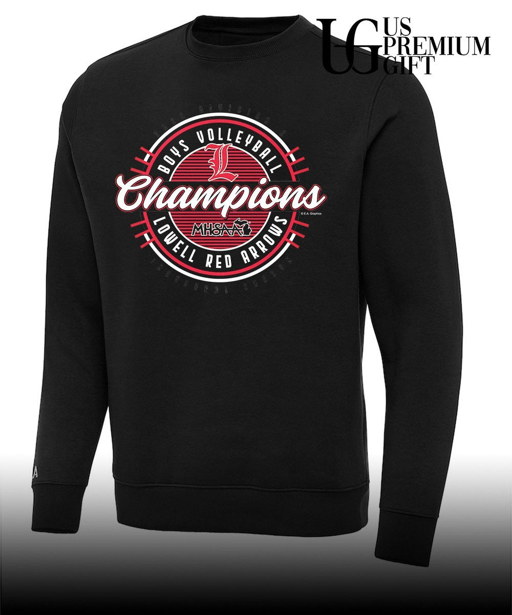 Lowell Red Arrows 2026 MHSAA Boys Volleyball Division 2 Champions shirt Unisex