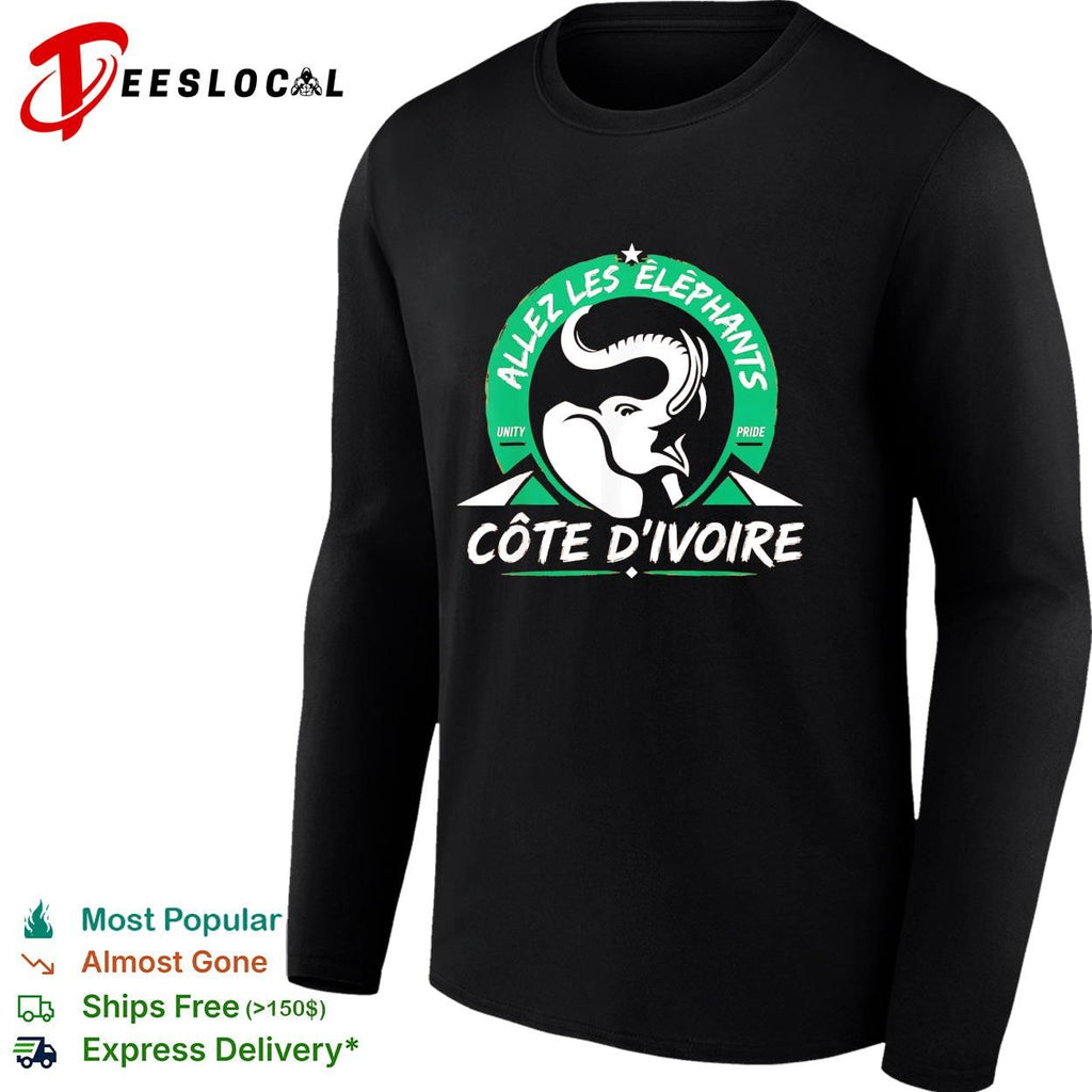 Allez les Elephants Cote d’Ivoire elephant crest badge shirt Unisex