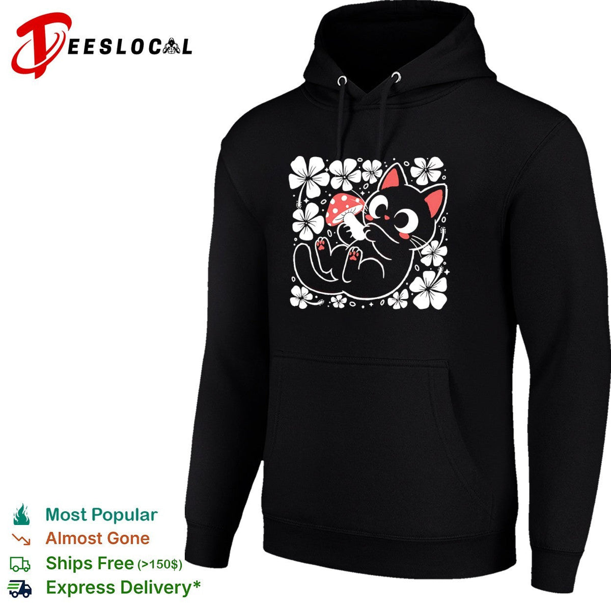 Lucky mushroom cat shirt Unisex