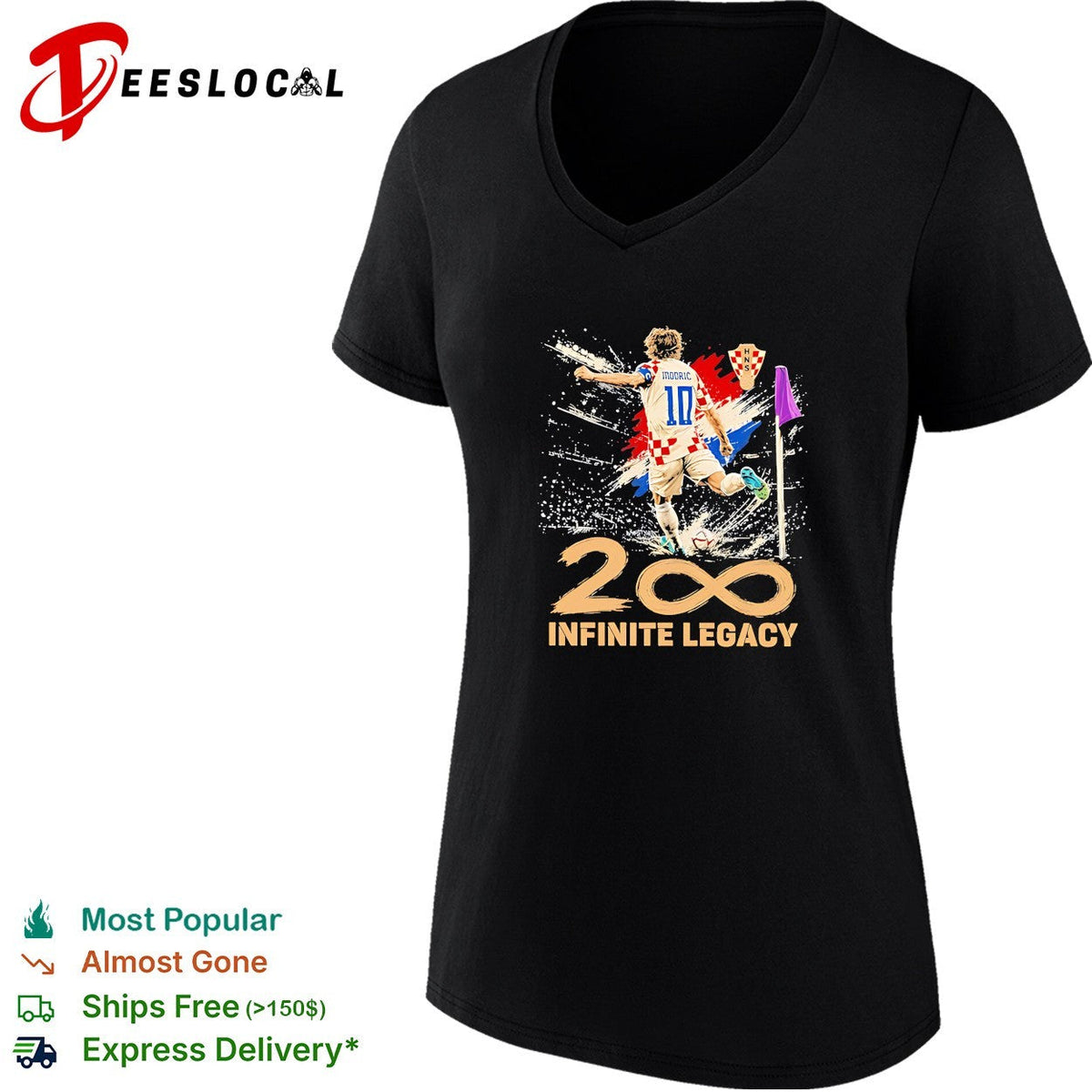 Luka Modric Croatia National Team 200 Infinite Legacy shirt Unisex
