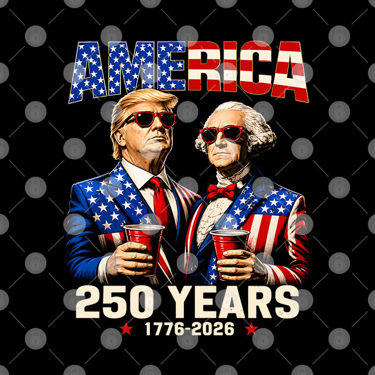 250 Years America Anniversary Trump Washington T Shirt Unisex
