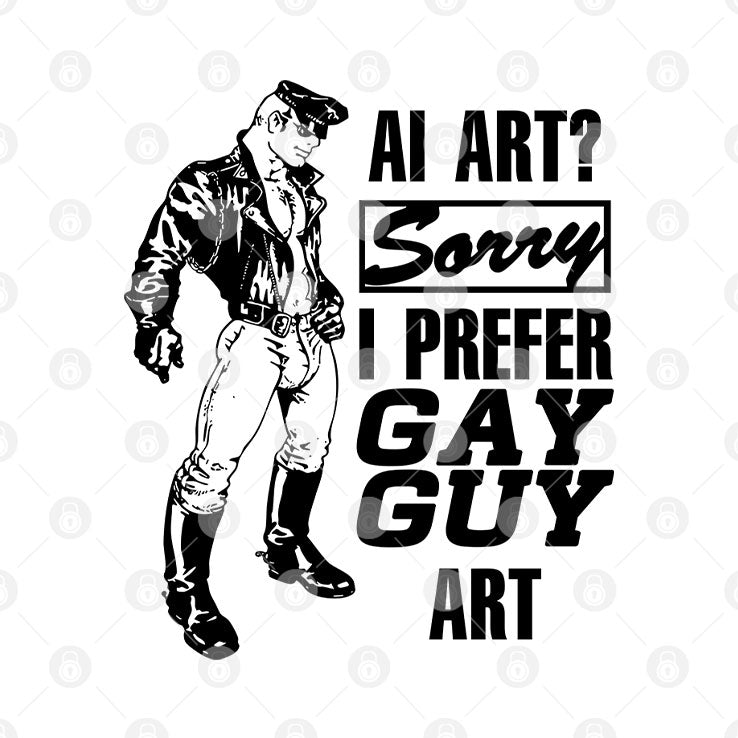 AI Art Sorry I Prefer Gay Guy Art T Shirt Unisex
