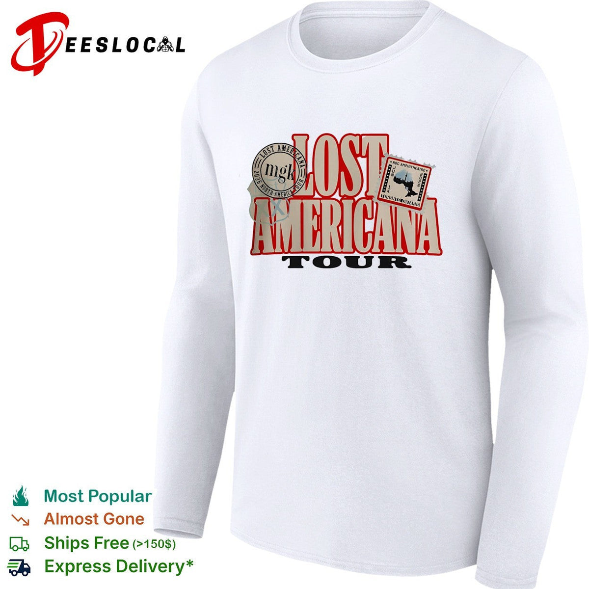 Machine Gun Kelly Lost Americana Tour 2026 Toronto Ontario Tour City shirt Unisex