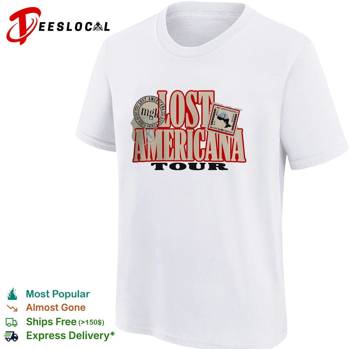 Machine Gun Kelly Lost Americana Tour 2026 Toronto Ontario Tour City shirt Unisex