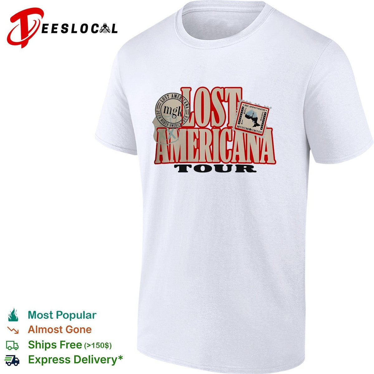 Machine Gun Kelly Lost Americana Tour 2026 Toronto Ontario Tour City shirt Unisex