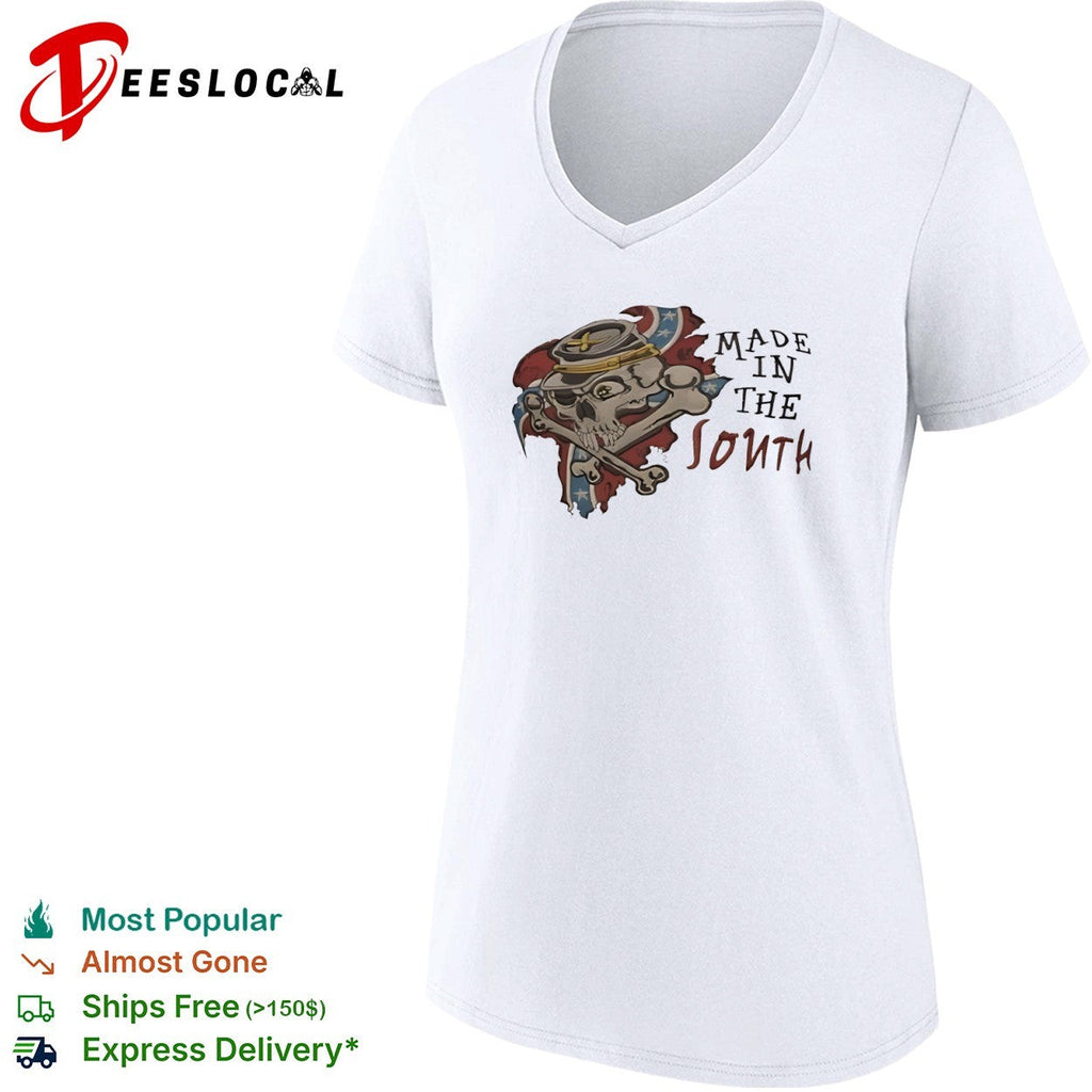 Made in the South Confederate States Army Skull and Crossbones shirt Unisex