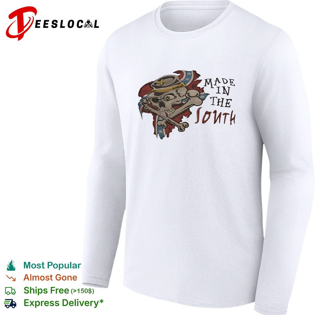 Made in the South Confederate States Army Skull and Crossbones shirt Unisex