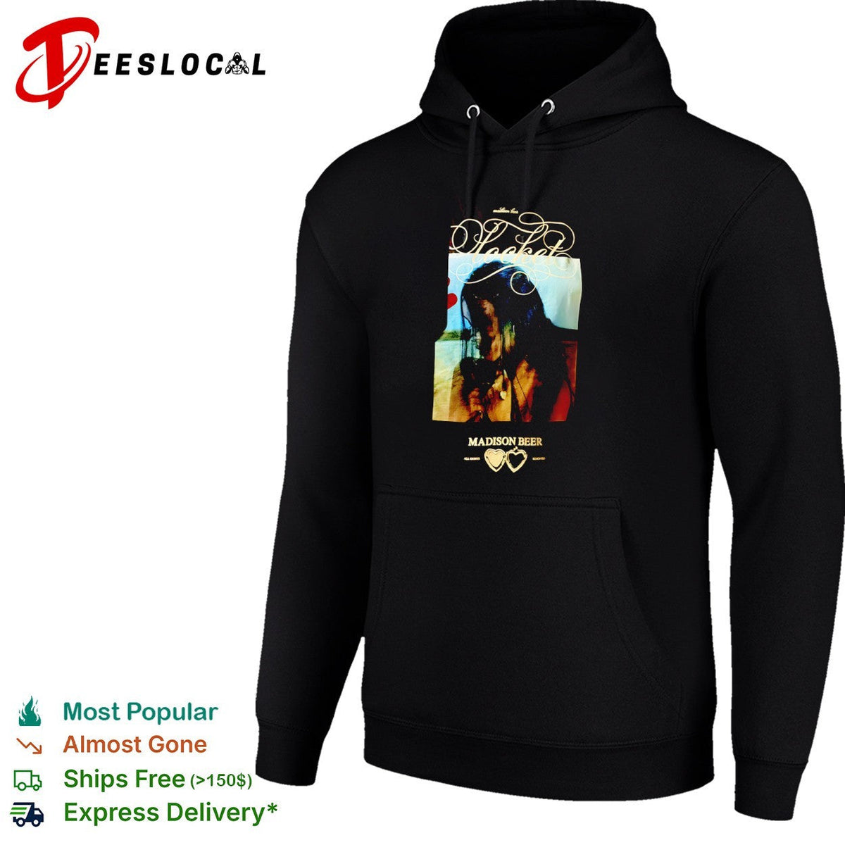 Madison Beer Locket all rights reserved heart locket graphic shirt Unisex
