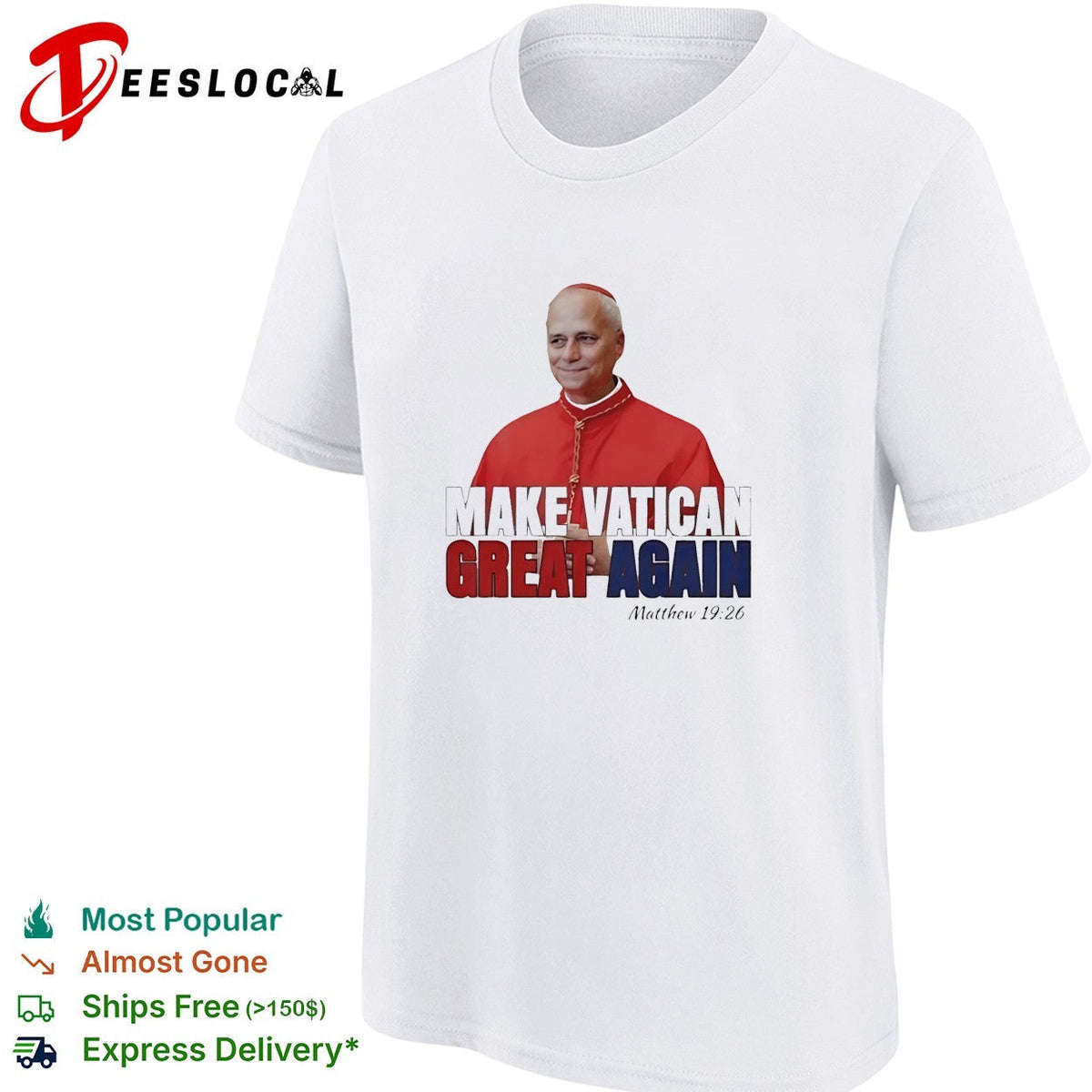 Make Vatican great again cardinal Matthew 19 26 political humor shirt Unisex