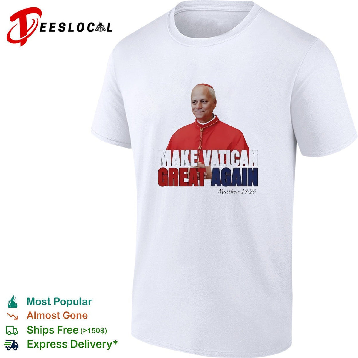 Make Vatican great again cardinal Matthew 19 26 political humor shirt Unisex