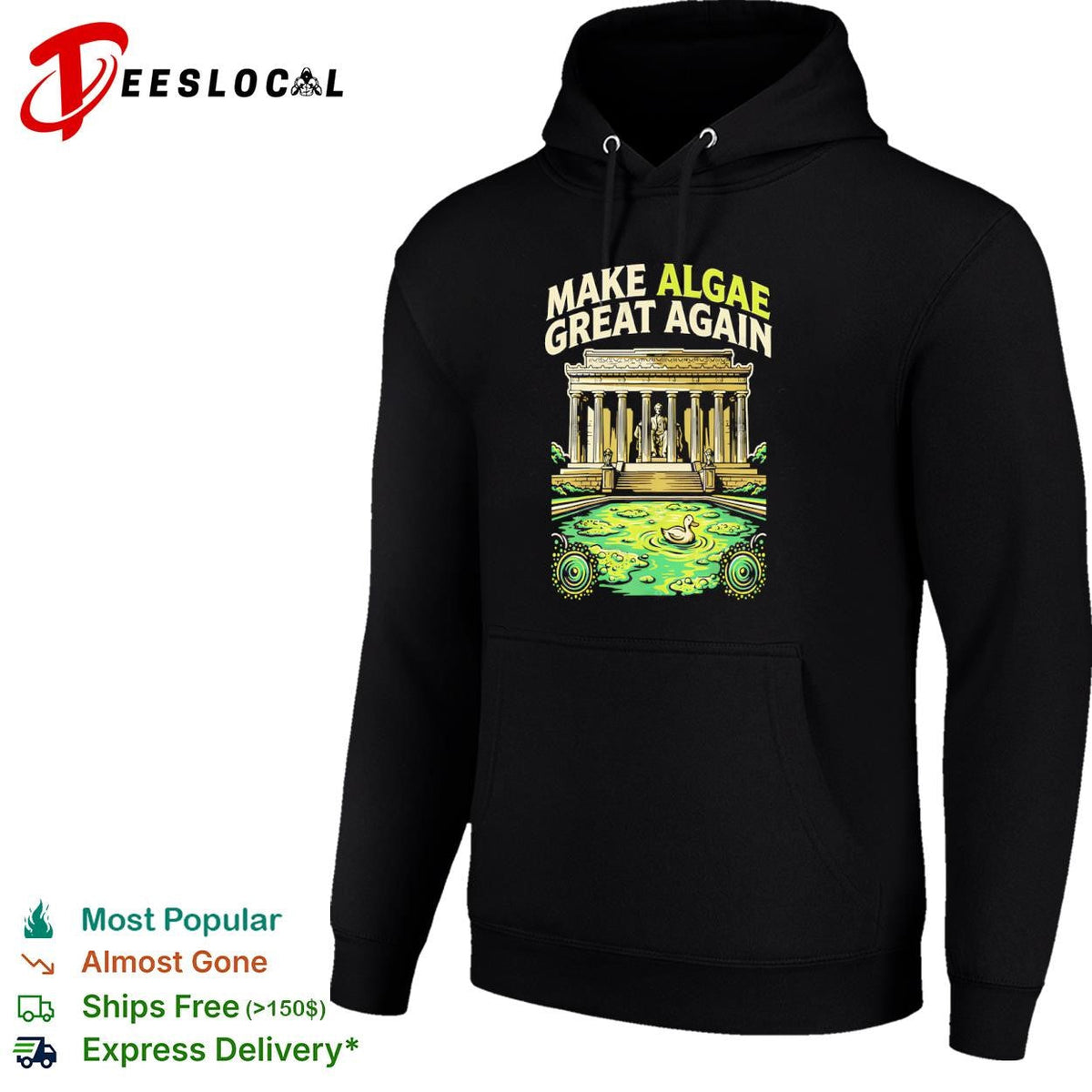 Make algae great again Lincoln memorial duck shirt Unisex