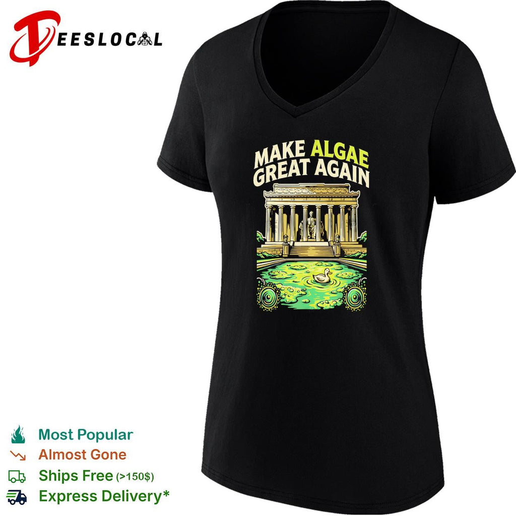Make algae great again Lincoln memorial duck shirt Unisex