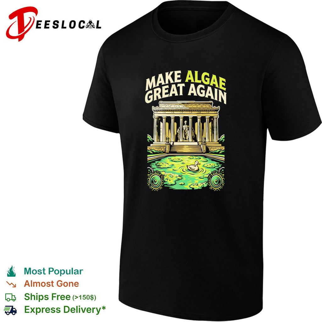Make algae great again Lincoln memorial duck shirt Unisex