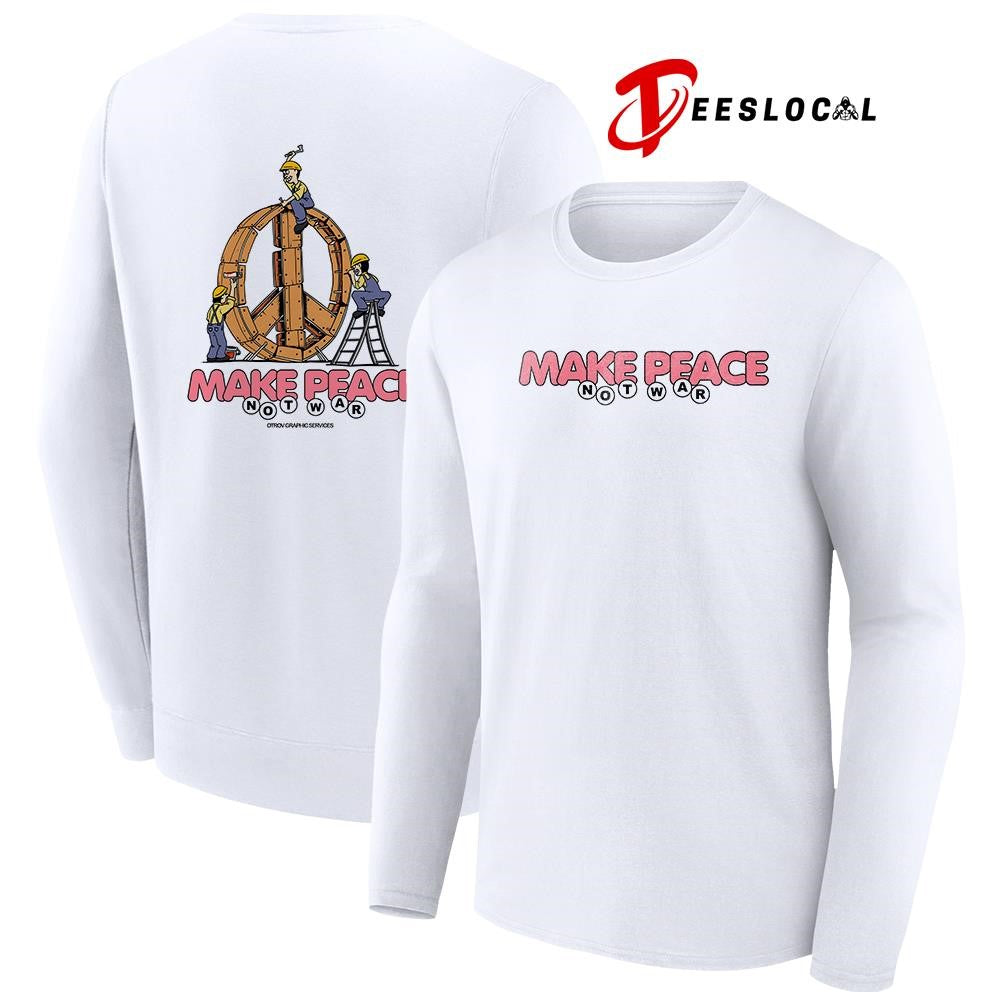 Make peace not war art logo shirt Unisex